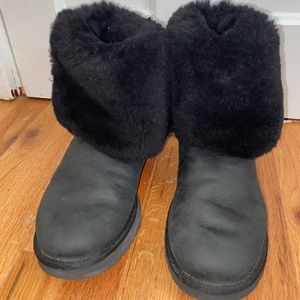 Black tall ugg boots